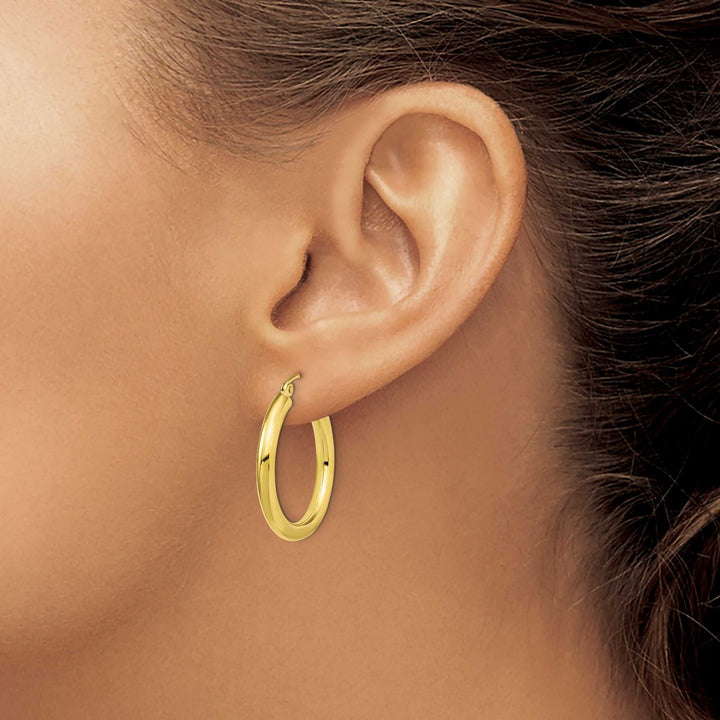 Lovely Rita's Earrings 10kt Yellow Gold Polished Hinged Hoop Earrings