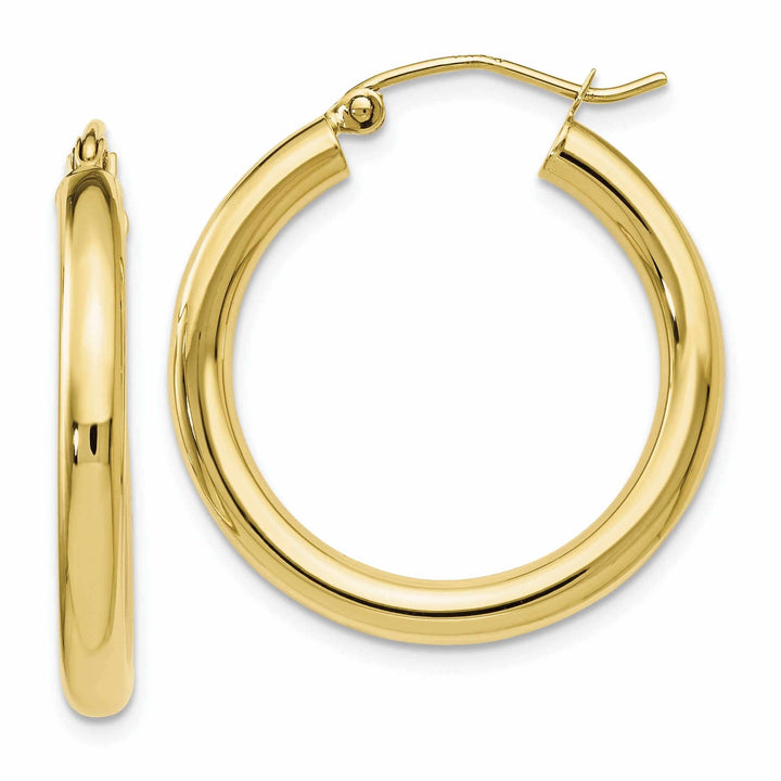 Lovely Rita's Earrings 10kt Yellow Gold Polished Hinged Hoop Earrings