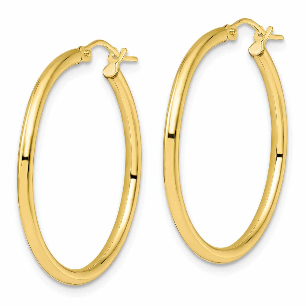 Lovely Rita's Earrings 10kt Yellow Gold Polished Hinged Hoop Earrings