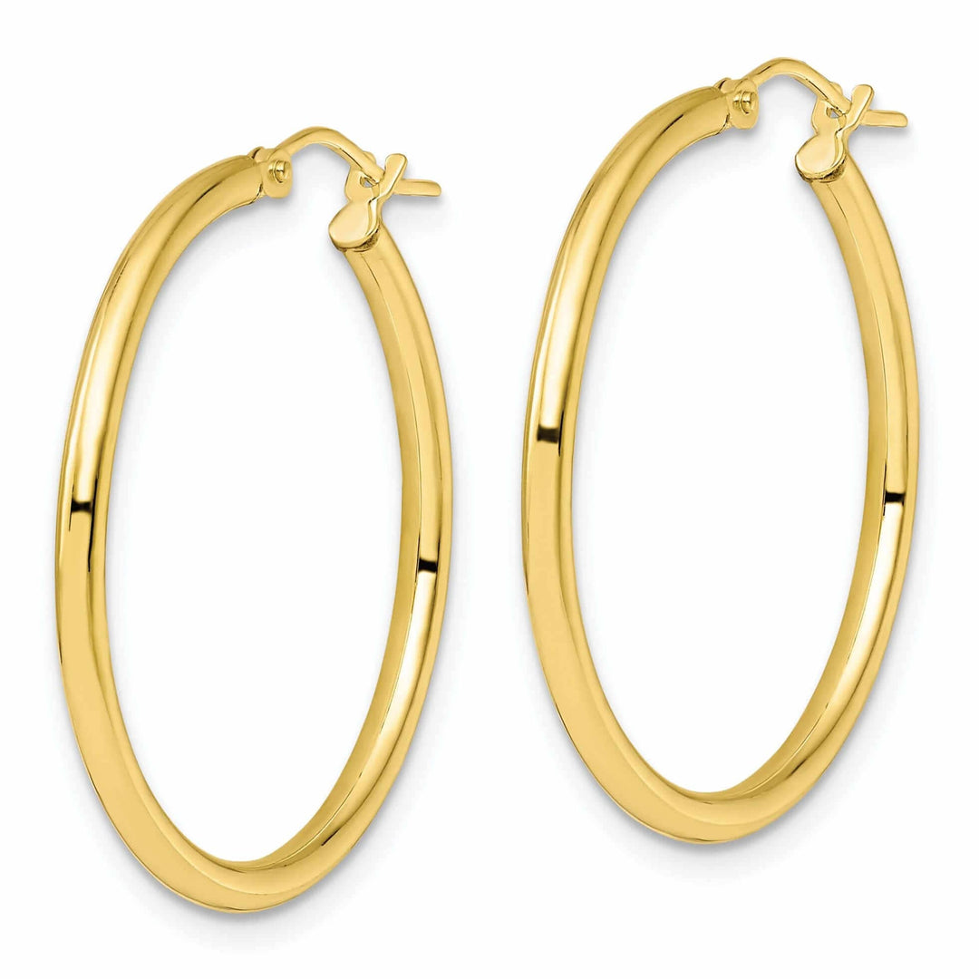 Lovely Rita's Earrings 10kt Yellow Gold Polished Hinged Hoop Earrings
