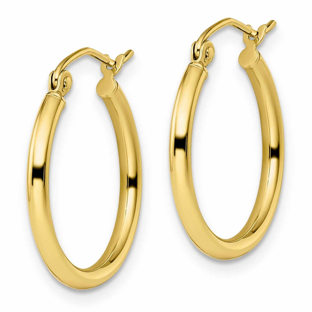 Lovely Rita's Earrings 10kt Yellow Gold Polished Hinged Hoop Earrings