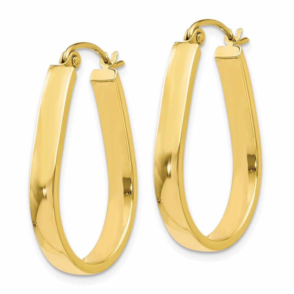 Lovely Rita's Earrings 10kt Yellow Gold Polished Hinged Hoop Earrings