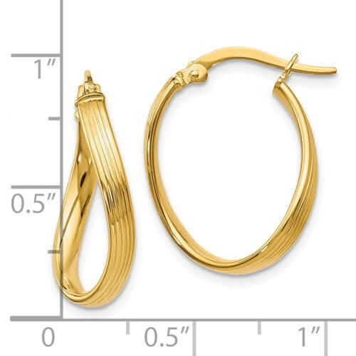 Lovely Rita's Earrings 10kt Yellow Gold Polished Hinged Hoop Earrings