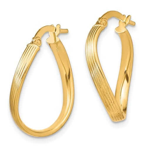 Lovely Rita's Earrings 10kt Yellow Gold Polished Hinged Hoop Earrings