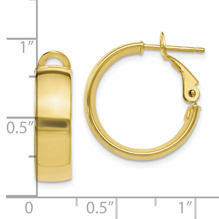 Lovely Rita's Earrings 10kt Yellow Gold Polished Hoop Earrings