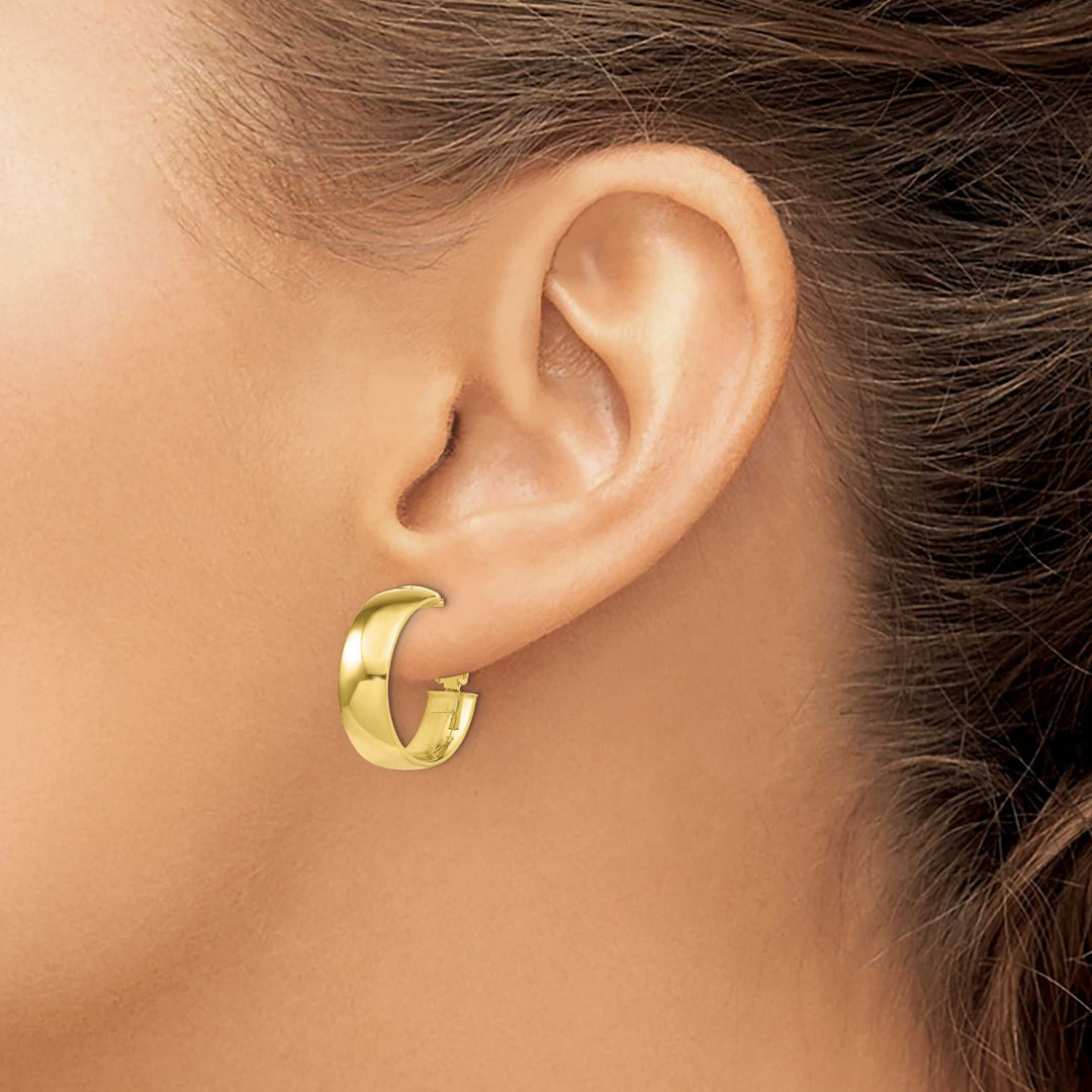 Lovely Rita's Earrings 10kt Yellow Gold Polished Hoop Earrings