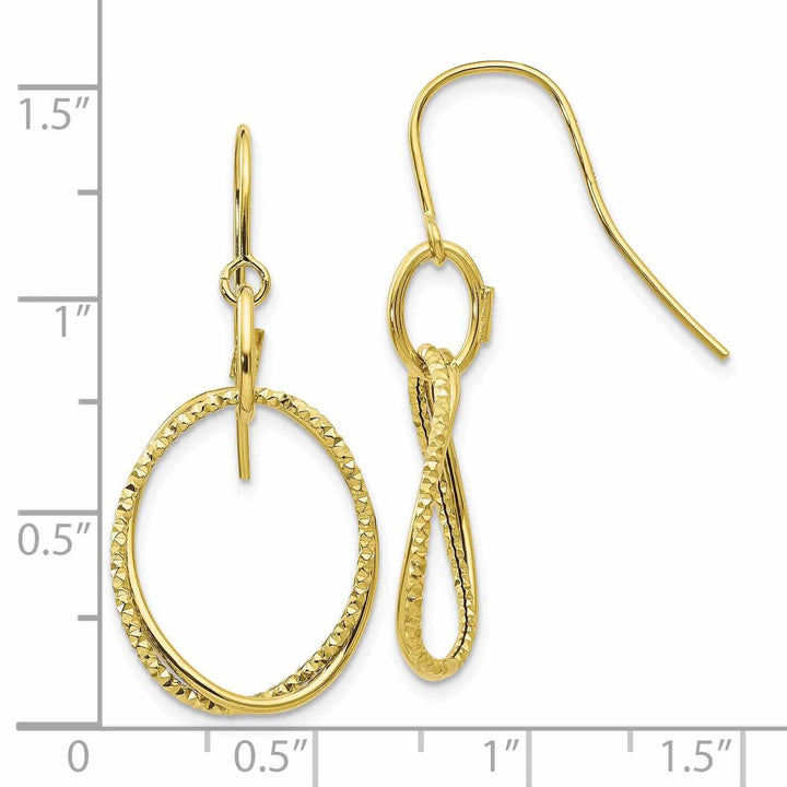 Lovely Rita's Earrings 10kt Yellow Gold Shepherd Hook Dangle Earring