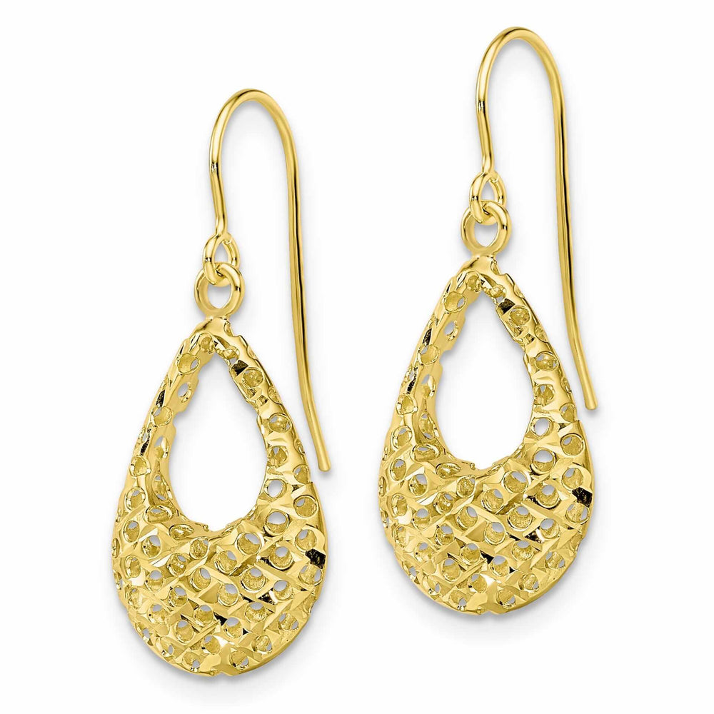 Lovely Rita's Earrings 10kt Yellow Gold Shepherd Hook Dangle Earrings