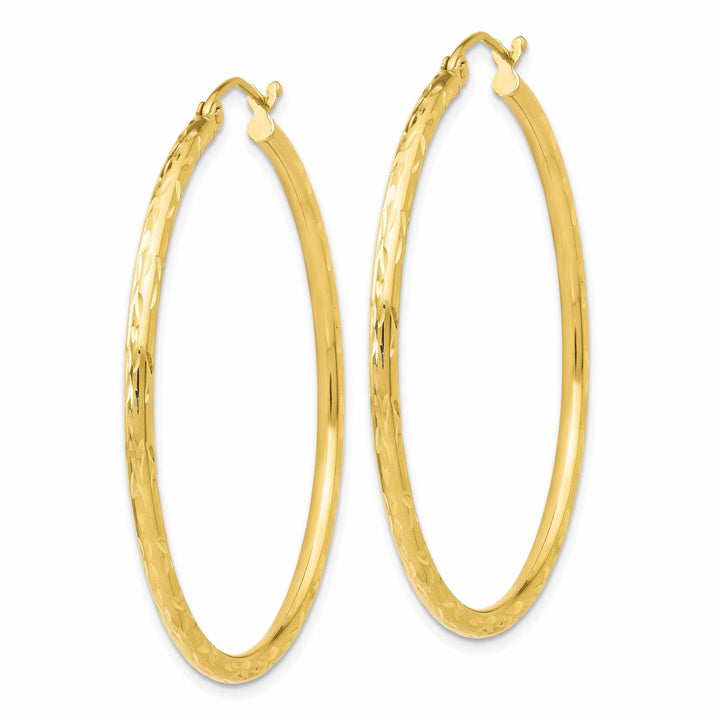 Lovely Rita's Earrings 10kt Yellow Gold Textured Hinged Hoop Earrings