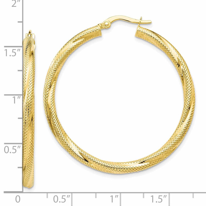 Lovely Rita's Earrings 10kt Yellow Gold Twisted Hinged Hoop Earrings