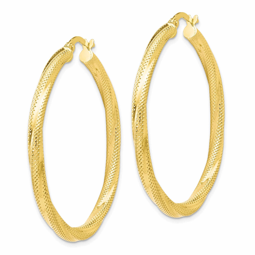Lovely Rita's Earrings 10kt Yellow Gold Twisted Hinged Hoop Earrings