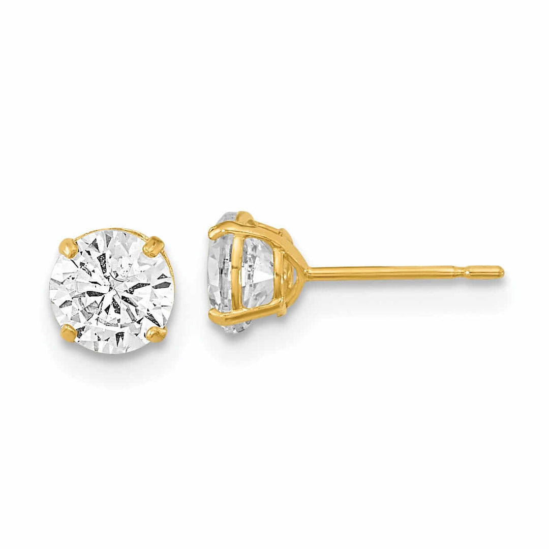 Lovely Rita's Earrings 14k 5mm Round Basket Set Stud Earrings