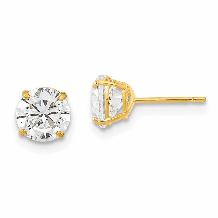 Lovely Rita's Earrings 14k 6mm Round Basket Set Stud Earrings
