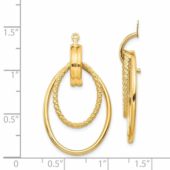 Lovely Rita's Earrings 14k Gold Polished Double Hoop Earring Jackets