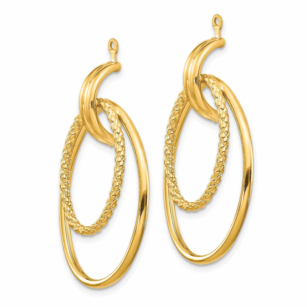 Lovely Rita's Earrings 14k Gold Polished Double Hoop Earring Jackets