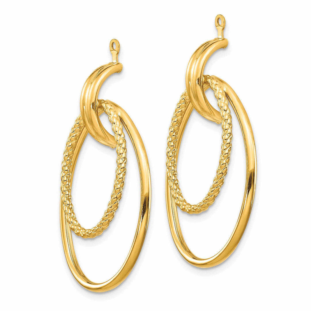 Lovely Rita's Earrings 14k Gold Polished Double Hoop Earring Jackets