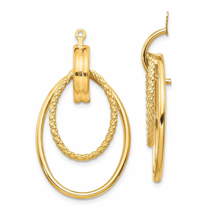 Lovely Rita's Earrings 14k Gold Polished Double Hoop Earring Jackets