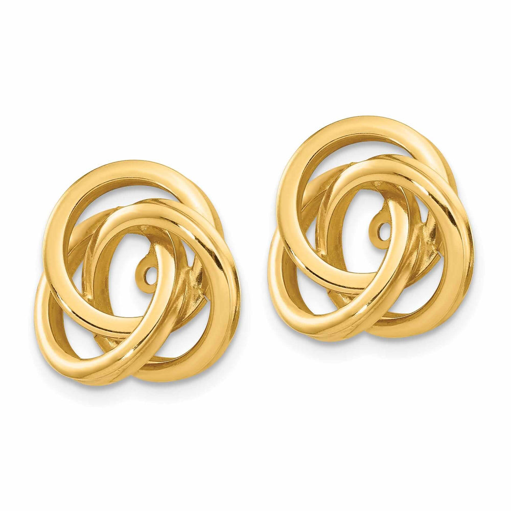 Lovely Rita's Earrings 14k Gold Polished Love Knot Earring Jackets