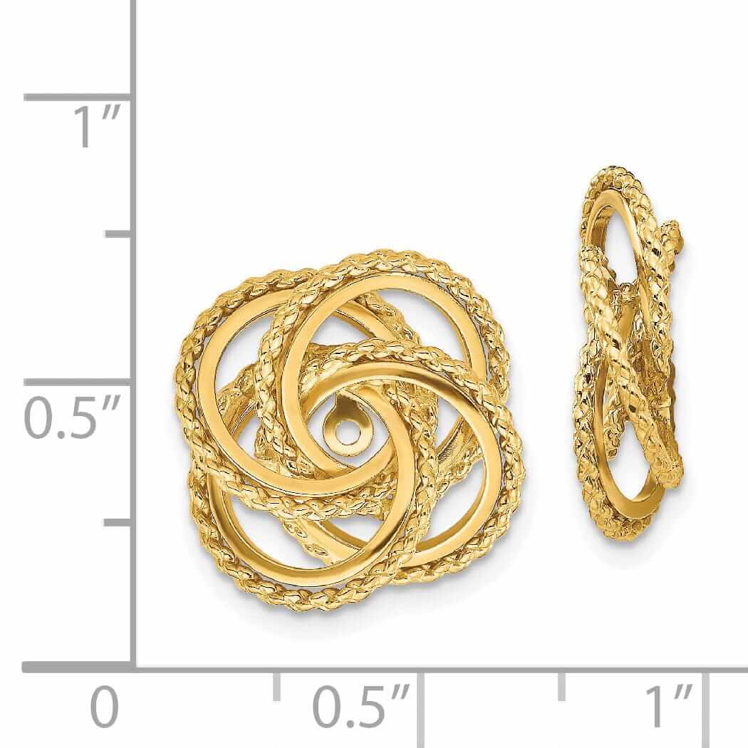 Lovely Rita's Earrings 14k Gold Polished Twisted Fancy Earring Jackets