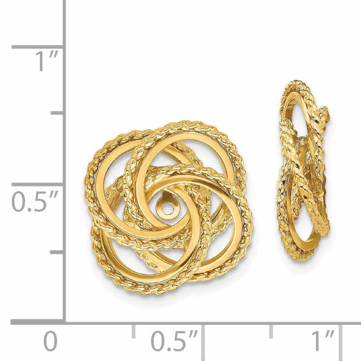 Lovely Rita's Earrings 14k Gold Polished Twisted Fancy Earring Jackets