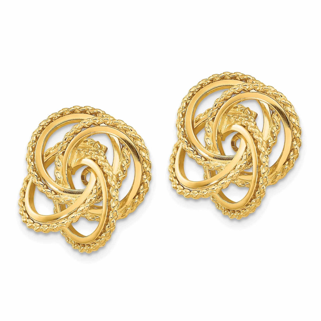 Lovely Rita's Earrings 14k Gold Polished Twisted Fancy Earring Jackets