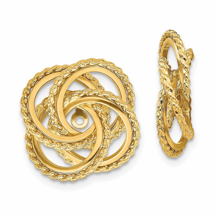 Lovely Rita's Earrings 14k Gold Polished Twisted Fancy Earring Jackets