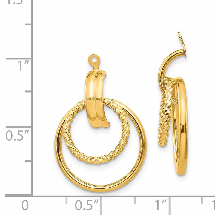 Lovely Rita's Earrings 14k Gold Polished Twisted Fancy Earring Jackets