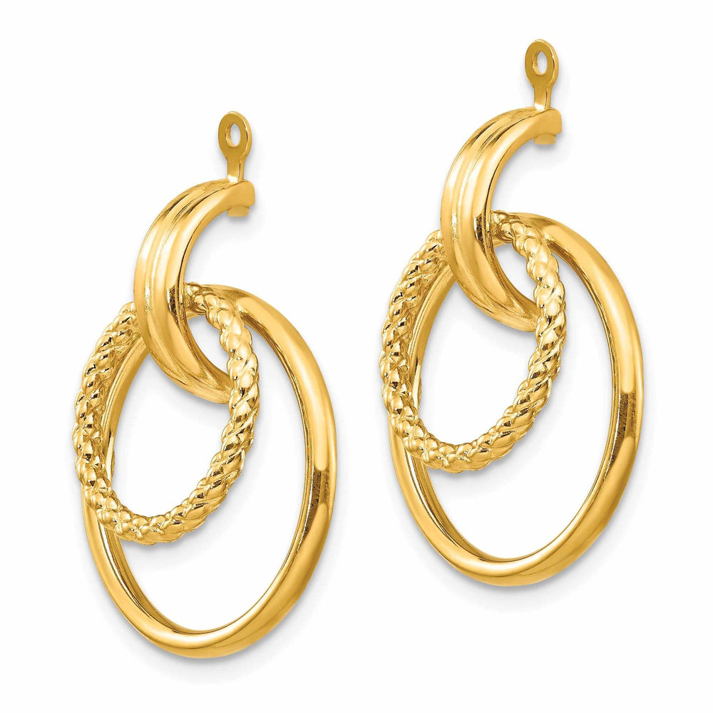 Lovely Rita's Earrings 14k Gold Polished Twisted Fancy Earring Jackets