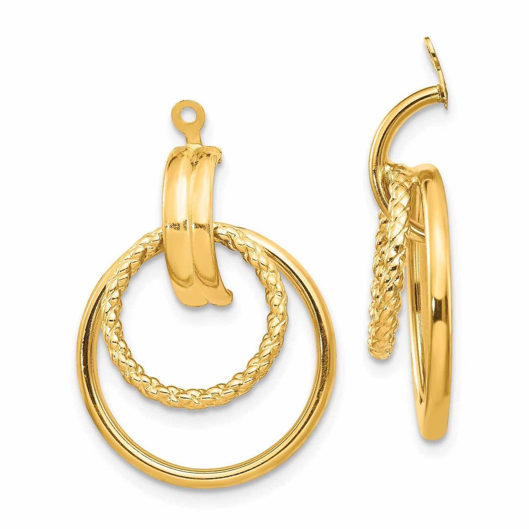 Lovely Rita's Earrings 14k Gold Polished Twisted Fancy Earring Jackets