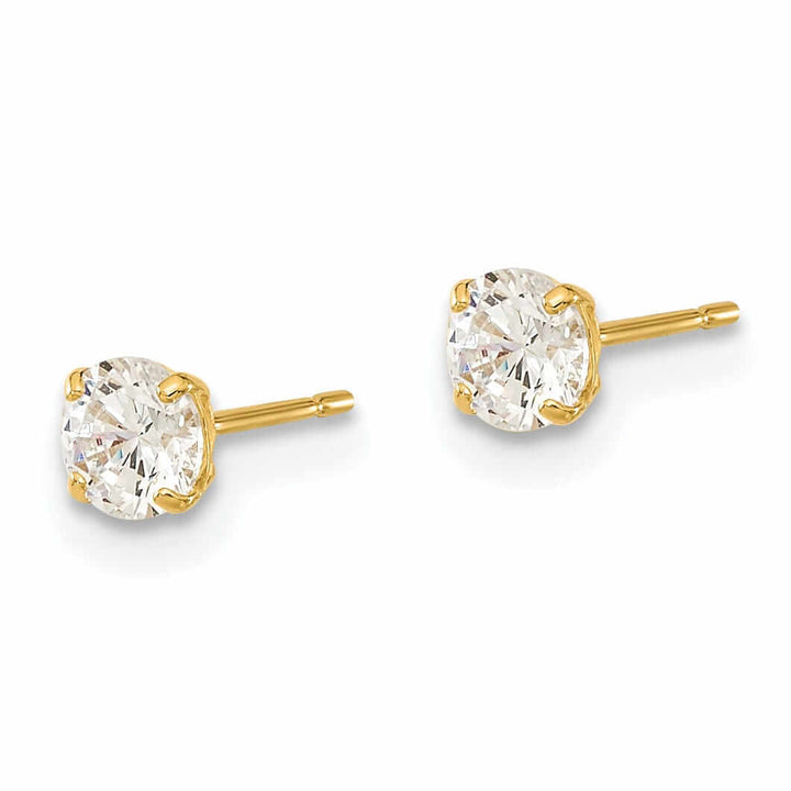 Lovely Rita's Earrings 14k Gold Round Basket Set Stud Earrings