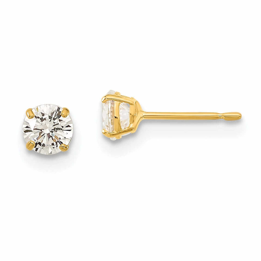 Lovely Rita's Earrings 14k Gold Round Basket Set Stud Earrings
