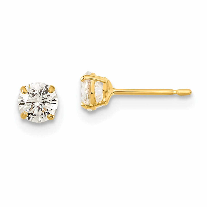 Lovely Rita's Earrings 14k Gold Round Basket Set Stud Earrings
