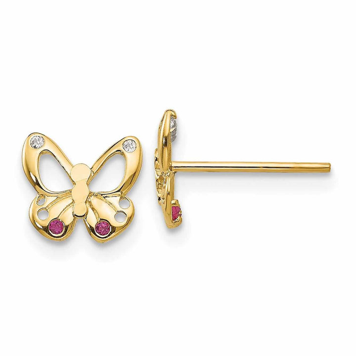 Lovely Rita's Earrings 14k Madi K Butterfly Post Earrings