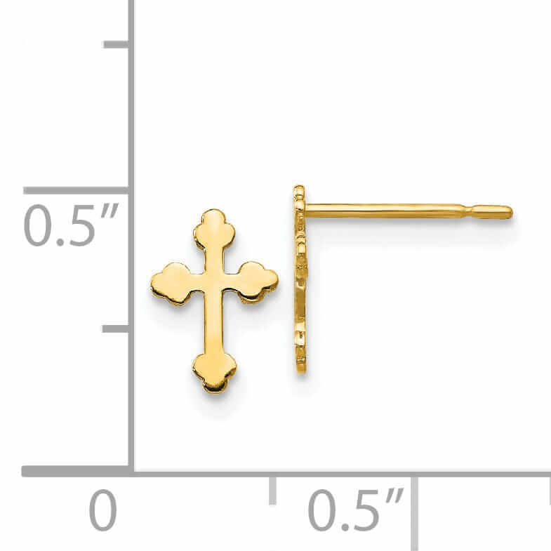 Lovely Rita's Earrings 14k Madi K Childrens Cross Post Earrings
