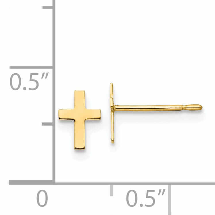 Lovely Rita's Earrings 14k Madi K Childrens Cross Post Earrings
