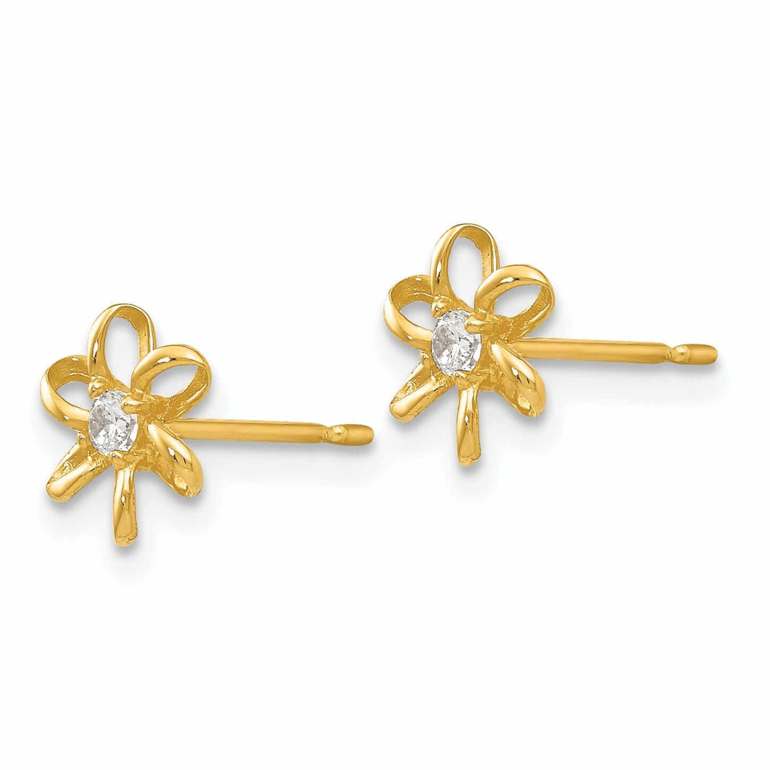 Lovely Rita's Earrings 14k Madi K CZ Childrens Flower Post Earrings