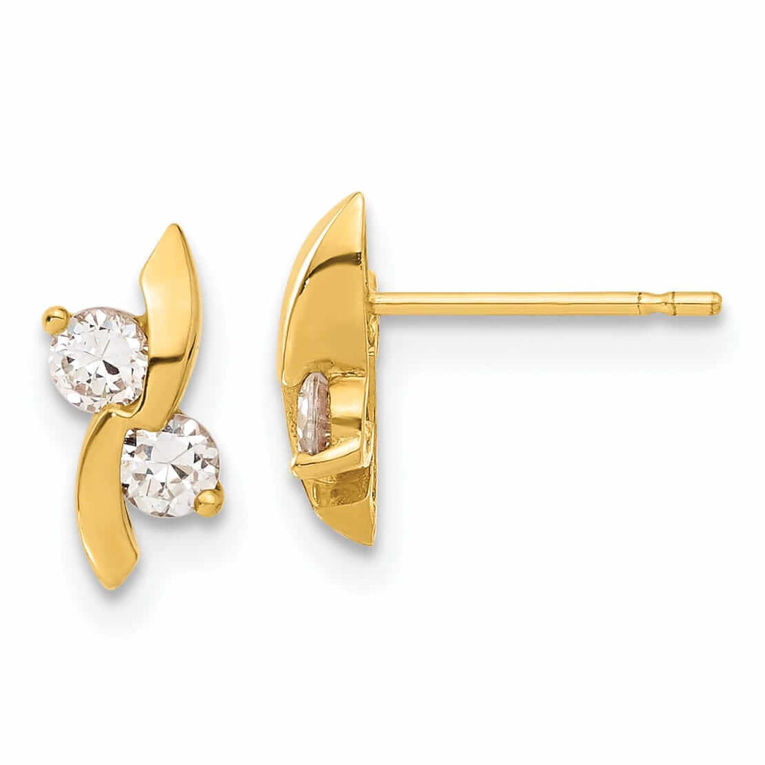 Lovely Rita's Earrings 14k Madi K CZ Childrens Post Earrings
