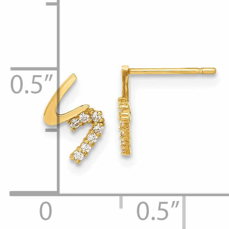 Lovely Rita's Earrings 14k Madi K CZ Childrens Post Earrings