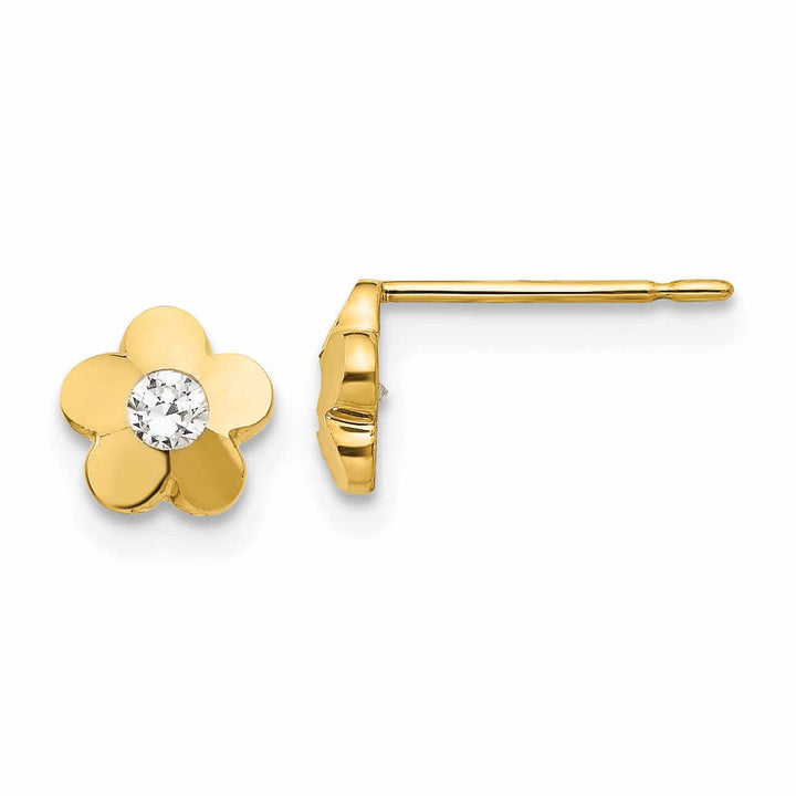 Lovely Rita's Earrings 14k Madi K CZ Flower Post Earrings