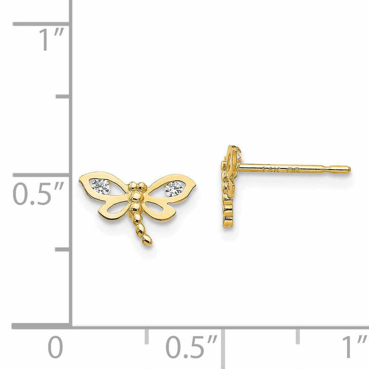 Lovely Rita's Earrings 14k Madi K Dragonfly Post Earrings