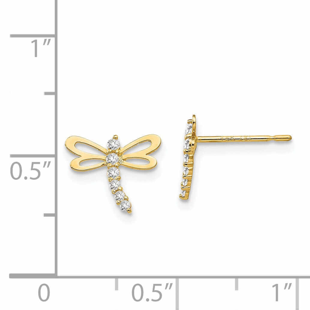 Lovely Rita's Earrings 14k Madi K Dragonfly Post Earrings