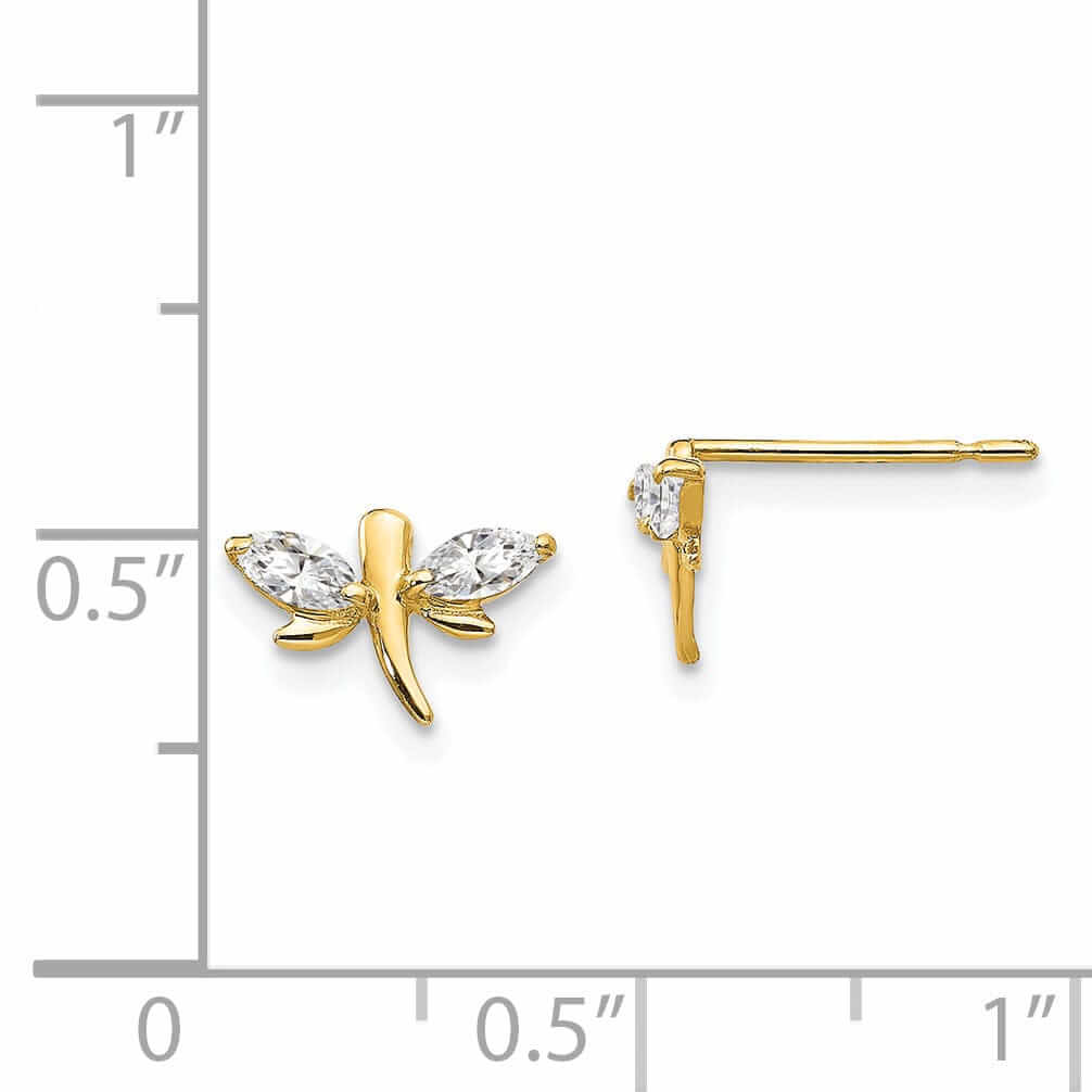 Lovely Rita's Earrings 14k Madi K Dragonfly Post Earrings