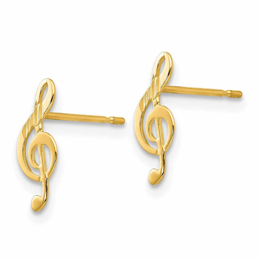 Lovely Rita's Earrings 14k Madi K Music Note Post Earrings