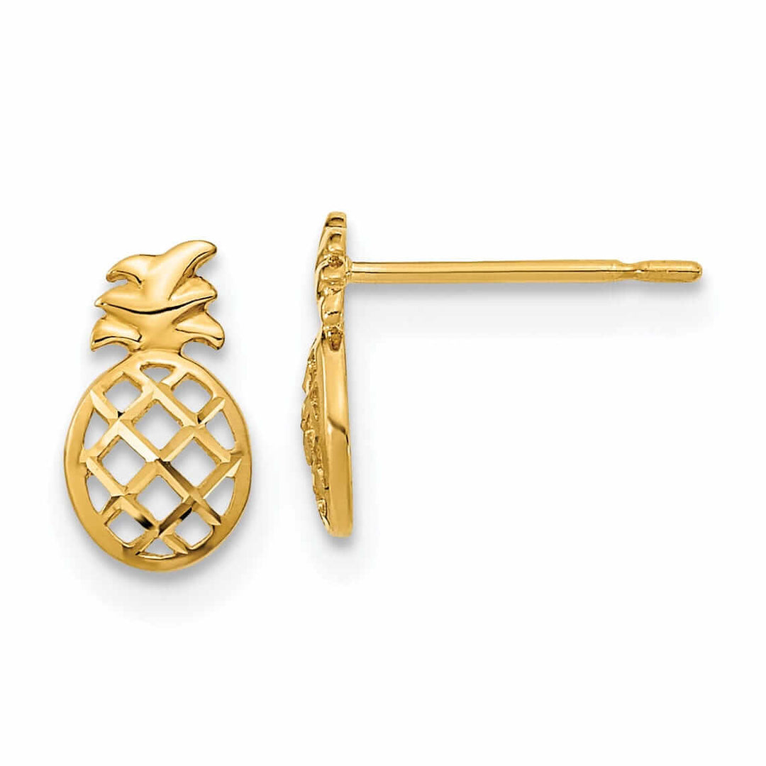 Lovely Rita's Earrings 14k Madi K Pineapple Post Earrings