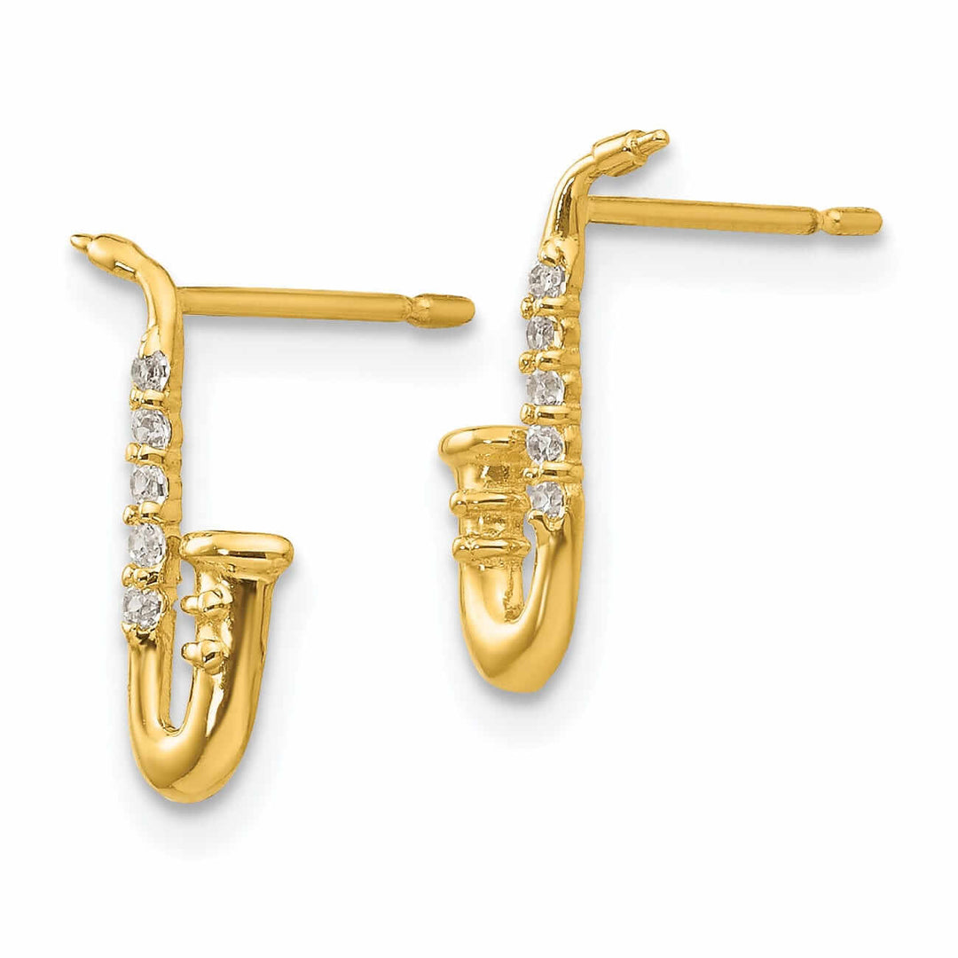 Lovely Rita's Earrings 14k Madi K Saxaphone Post Earrings