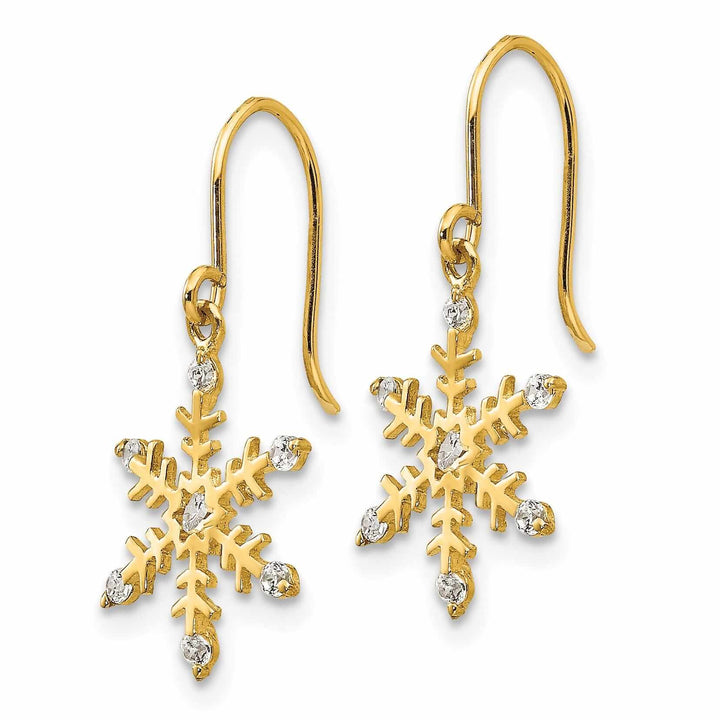 Lovely Rita's Earrings 14k Madi K Snowflake Dangle Earrings