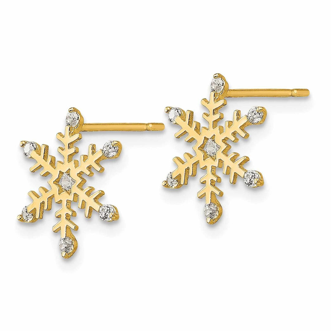 Lovely Rita's Earrings 14k Madi K Snowflake Post Earrings