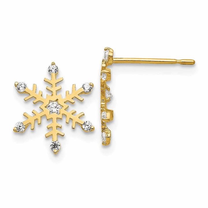 Lovely Rita's Earrings 14k Madi K Snowflake Post Earrings