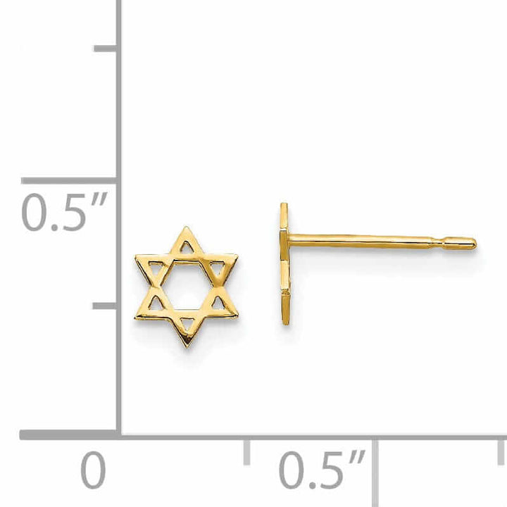 Celebration of Faith Earrings 14k Madi K Star of David Post Earrings