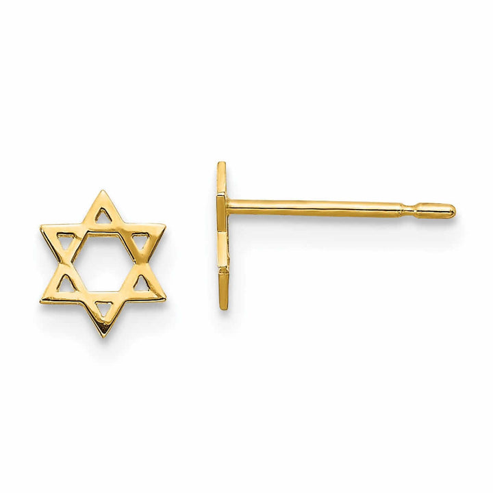 Celebration of Faith Earrings 14k Madi K Star of David Post Earrings